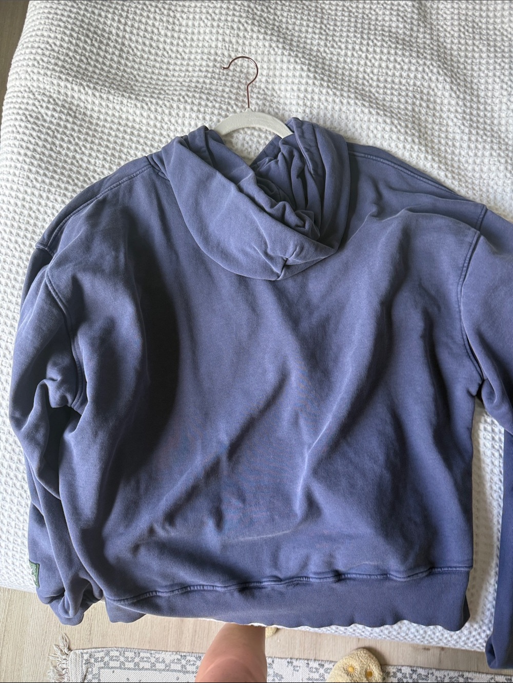 Daily Drills Oversized Hoodie and Joggers- Sunbleached Navy with Bandana Patch - Picture 5 of 8